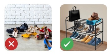 Regał szafka stojak półka na buty obuwie stalowa 3 poziomy