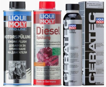 LIQUI MOLY DIESEL SPULUNG + ENGINE FLUSH + CERATEC
