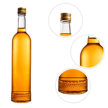 Butelka szklana KRYSZTAŁ 500ML na NALEWKĘ LIKIER SOK WIŚNIOWY SYROP OWOWOWY