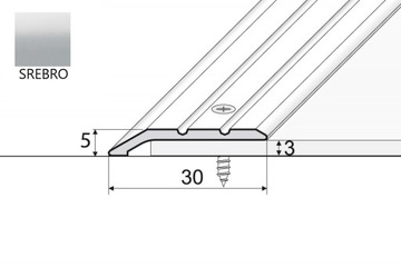 Listwa progowa A01 30mm EFFECTOR Srebro 180CM