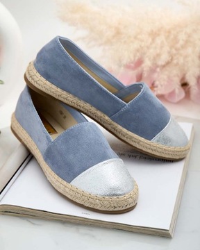 NIEBIESKIE ESPADRYLE DAMSKIE DAFALLE 39