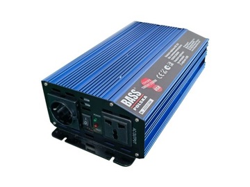 ПРЕОБРАЗОВАТЕЛЬ НАПРЯЖЕНИЯ 12 В/230 В 1000 Вт/2000 Вт PURE SINUS BASS INVERTER ПОЛЬША