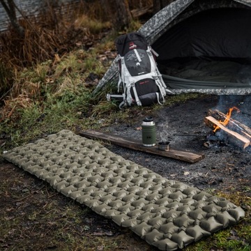 M-Tac Tourist Mat Надувной спальный матрас Матрас для сна 195x60 см Оливковый
