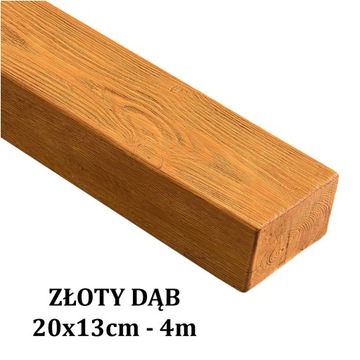 Belki Rustykalne Belka Modern Dekoracyjna Imitacja 20x13 4m Złoty dąb