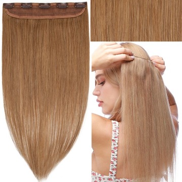 jednoczęściowy Włosy doczepiane naturalne CLIP IN 20cm doczepki CiemnyBlond