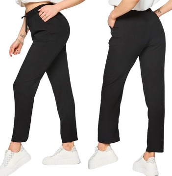 Eleganckie letnie SPODNIE DAMSKIE wygodne luźne zwiewne kolory XL/XXL