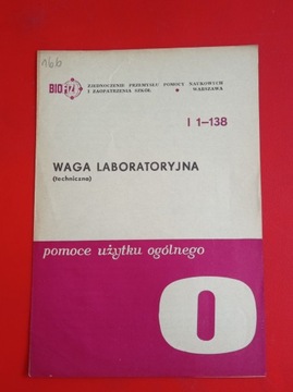 BIOFIZ, Waga laboratoryjna (techniczna), I 1-138