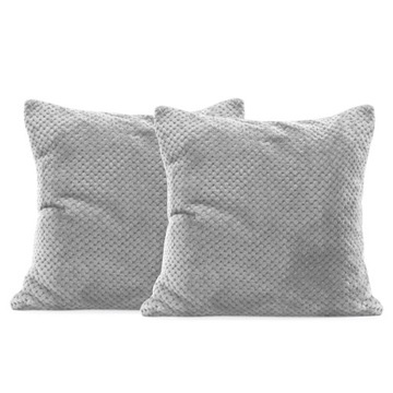 Poszewka na poduszkę pikowana Szara 45x45*2 szt.