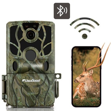 FOTOPUŁAPKA KAMERA LEŚNA FULL HD 4K 48Mpx IR CZUJNIK RUCHU WIFI I BLUETOOTH