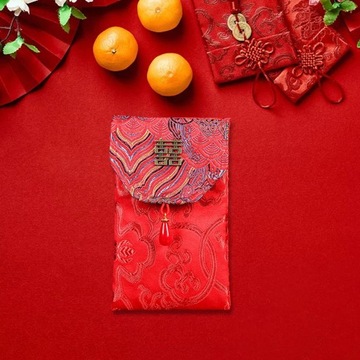Китайский Лунный Новый Год Красный Конверт Денег Подарочный Стиль C Вертикальный