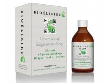 BIOELIXIRE GĘSTE WŁOSY SUPLEMENT DIETY SYROP 300ml