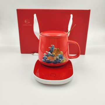 Кружка с USB-нагревателем, рождественская кружка, кружка с крышкой и ложкой.