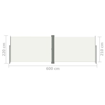 СКАЧИВАЕМЫЙ БОКОВОЙ ТЕНТ КРЕМОВЫЙ 220Х600СМ