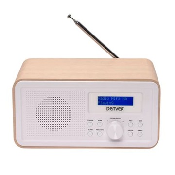 CYFROWE RADIO FM DAB+ SIECIOWO BATERYJNE BIAŁE 1W