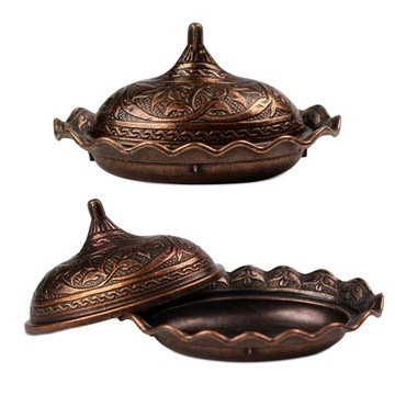 ТУРЕЦКАЯ ЧАШКА С КРЫШКОЙ ДЛЯ САХАРА ЛУКУМ |КОРИЧНЕВЫЙ