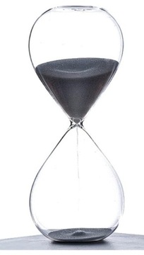 Klepsydra 30 minut zegar piaskowy czarny piasek