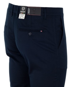 БРЮКИ ИЗ ХЛОПКА ТЕМНО-СИНИЕ, W35