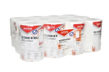 Ręczniki w roli celulozowe office products mini, 2-warstwowe, 50m, 12szt.,
