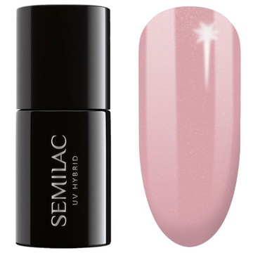 SEMILAC LAKIER HYBRYDOWY 376 SHIMMER STONE PINK