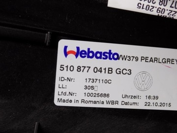 ЛЮК VW GOLF SPORTSVAN PANORAMA 510877041B