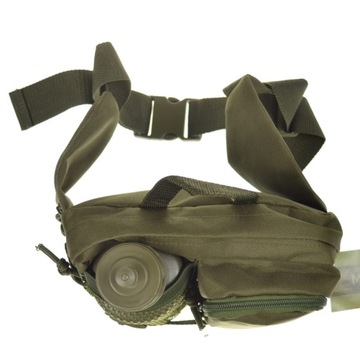 БУТЫЛКА С САШЕ И КОРПУСОМ MIL-TEC 0,6л ОЛИВКОВАЯ НА РЕМНЕ ​​ПВХ