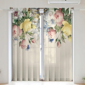 Занавеска на окно Flowers Digital Pattern 132x213см