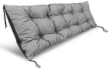 2 садовые подушки 120x40 см для скамьи-качалки из поддона, водонепроницаемые, серые