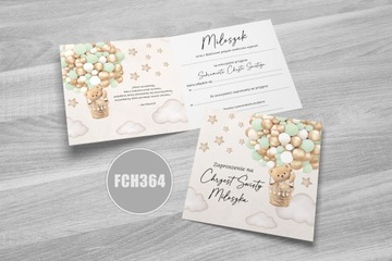 Приглашения на крещение с именным конвертом.