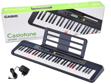 CASIO LK-S250 KEYBOARD świecące klawisze +ZASILACZ