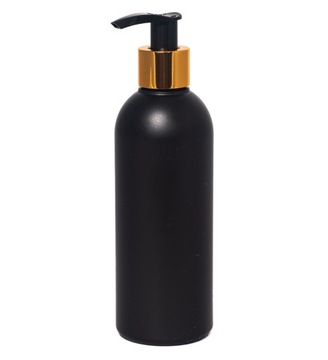 BUTELKA HDPE z pompką to mydła, 250 ml, czarna