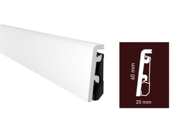 Vega P0610 Полоска Арбитон белая напольная, 6 см