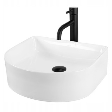 Umywalka Nablatowa Ceramiczna CLARA Biała Rea White Prostokątna