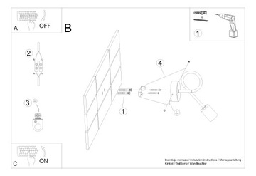 EDISON НАСТЕННЫЙ ЭКРАН ЧЕРНЫЙ ДИЗАЙН ЛАМПА МОЛОДЕЖНЫЙ СТИЛЬ Sollux