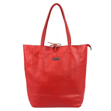 MODNA SKÓRZANA ZAPINANA TORBA SHOPPER MiaMore