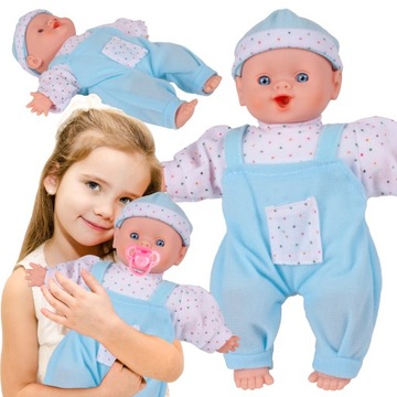 LALKA BOBAS LALECZKA NIEMOWLAK 26CM MIĘKKA KOLOROWA ŚCIĄGANE UBRANKO