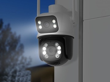 ДВОЙНАЯ ВРАЩАЮЩАЯСЯ НАРУЖНАЯ IP-КАМЕРА WIFI 6MPX