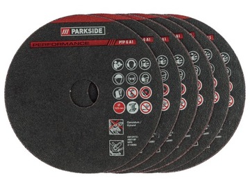 PARKSIDE PERFORMANCE Tarcza tnąca do metalu, PTP 6 A1 Ø125 x 1,2 mm - 6 szt