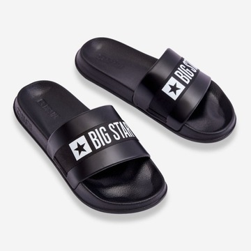 Czarne Syntetyk Buty Klapki Big Star r.41