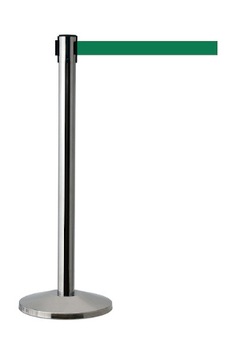 СТОЛБЫ ОГРАНИЧИТЕЛЬНЫЕ С ЗЕЛЕНОЙ ЛЕНТОЙ 2М