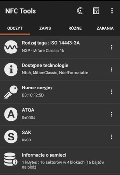 NFC N08 MiFare Classic 1k наклейка для металла