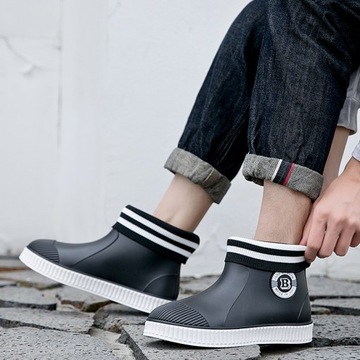 НОВЫЕ МУЖСКИЕ УТЕПЛЕННЫЕ, СЪЕМНЫЕ КОРОТКИЕ РЕЗИНОВЫЕ БОТИНКИ 41