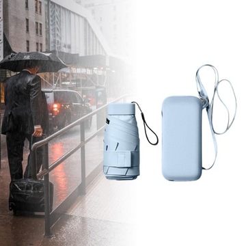 Mały wodoodporny parasol podróżny niebieski