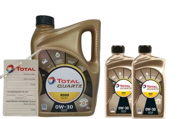 OLEJ TOTAL QUARTZ ENERGY 9000 0W30 6L + GRATIS