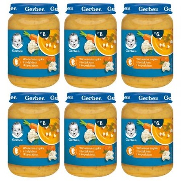 GERBER Wiosenna zupka z indykiem i koperkiem po 6 miesiącu zgrzewka 6x190 g