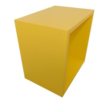 Półka na książki ŻÓŁTY 35x35x25 Kwadrat + Plecy