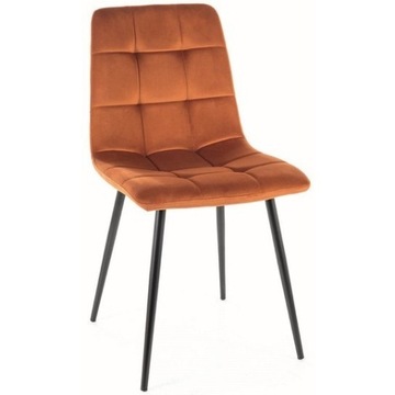 Krzesło Mila Velvet Czarny-Cynamon Bluvel 4215
