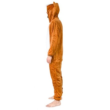 KOSTIUM ONESIE KIGURUMI PRZEBRANIE DRES PIES BULDOG PIŻAMA CIEPŁA ZAMEK M