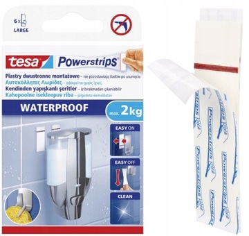 TESA PLASTRY SAMOPRZYLEPNE POWERSTRIPS WATERPROOF