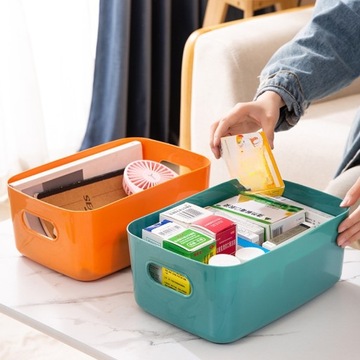 KOSZE DO PRZECHOWYWANIA MAŁY UCHWYT NA KOSMETYKI PLASTIKOWE PUDEŁKO
