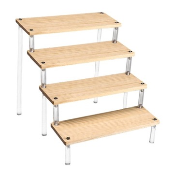 Acrylic Display Stand Counter Retail Riser 4 Tiers